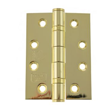 Click Here To Enlarge This Photo Of Atlantic - AH1433EB Grade 13 Fire Rated Ball Bearing Hinges 4" x 3" x 3mm - Polished Brass