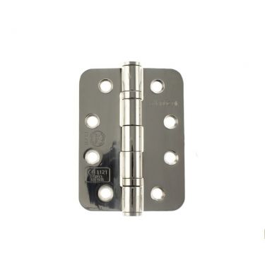 Click Here To Enlarge This Photo Of Atlantic - AHR1433PSS(3) Grade 13 Fire Rated Radius Corner Ball Bearing Hinges 4" x 3" x 3mm - Polished Stainless Steel (Pack of 3)