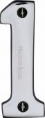 C1566 1-PC Heritage Brass Numeral 1 Face Fix 76mm (3") Polished Chrome Finish