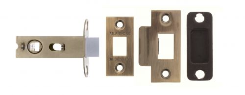 Click Here To Enlarge This Photo Of Atlantic - AL25AB Bolt Through Tubular Mortice Latch 2.5" - Antique Brass