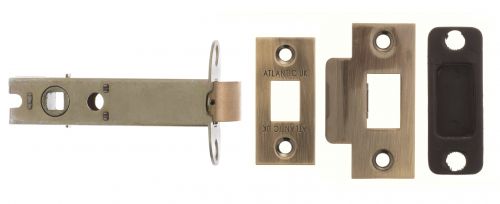 Click Here To Enlarge This Photo Of Atlantic - AL4AB Heavy Duty Bolt Through Tubular Mortice Latch 4" - Antique Brass