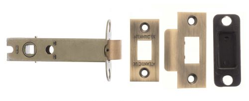 Click Here To Enlarge This Photo Of Atlantic - AL4MAB Heavy Duty Bolt Through Tubular Mortice Latch 4" - Matt Antique Brass