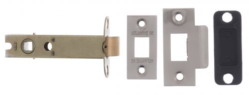 Click Here To Enlarge This Photo Of Atlantic - AL4SN Heavy Duty Bolt Through Tubular Mortice Latch 4" - Satin Nickel