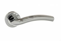 Atlantic - ECO50SCPC Eco 'Crest' Aluminium Lever on Round Rose - Satin/Polished Chrome