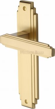 Click Here To Enlarge This Photo Of AST5910-SB Heritage Brass Door Handle Lever Latch Astoria Design Satin Brass Finish