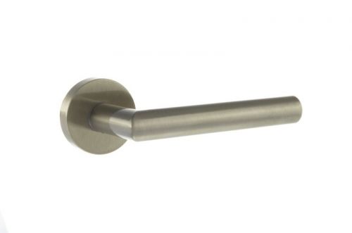 Click Here To Enlarge This Photo Of Atlantic - FMR236SN Forme 'Elle' Designer Lever on Minimal Round Rose - Satin Nickel