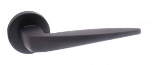 Atlantic - FMR272MB Forme 'Foglia' Designer Lever on Minimal Round Rose - Matt Black