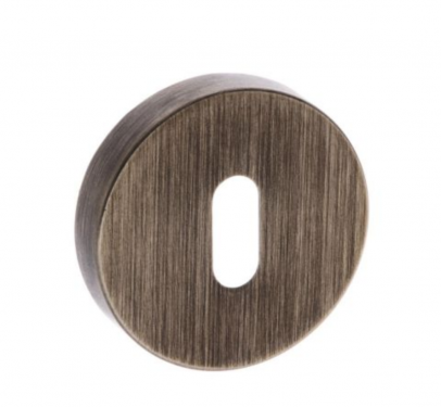 Click Here To Enlarge This Photo Of Atlantic - FMRKUB Forme Key Escutcheons on Minimal Round Rose - Urban Bronze