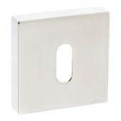 Atlantic - FMSKPN Forme Key Escutcheons on Minimal Square Rose - Polished Nickel