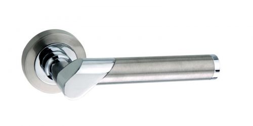 Click Here To Enlarge This Photo Of Atlantic - M125SNCP Mediterranean 'Tunis' Lever on Round Rose - Satin Nickel/Polished Chrome