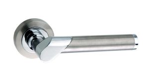 Atlantic - M125SNCP Mediterranean 'Tunis' Lever on Round Rose - Satin Nickel/Polished Chrome