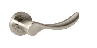 Atlantic - M27SN Mediterranean 'Malaga' Lever on Round Rose - Satin Nickel