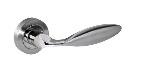 Click Here To Enlarge This Photo Of Atlantic - M46SNNP Mediterranean 'Ibiza' Lever on Round Rose - Satin/Polished Nickel