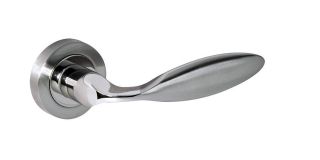 Atlantic - M46SNNP Mediterranean 'Ibiza' Lever on Round Rose - Satin/Polished Nickel