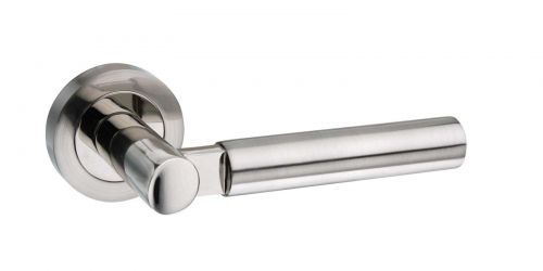Click Here To Enlarge This Photo Of Atlantic - M63SNNP Mediterranean 'Palermo' Lever on Round Rose - Satin/Polished Nickel