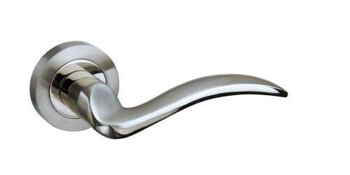 Click Here To Enlarge This Photo Of Atlantic - M85SNNP Mediterranean 'Valencia' Lever on Round Rose - Satin/Polished Nickel