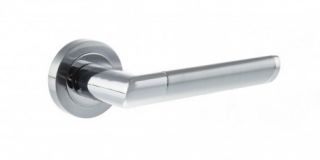 Atlantic - M90SCPC Mediterranean 'Santorini' Lever on Round Rose - Satin/Polished Chrome