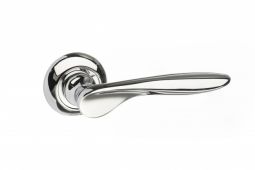 Atlantic - MC25CP Mediterranean 'Malta' Lever on Round "C" Rose - Polished Chrome