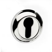 Atlantic - MCESCEPC Mediterranean Euro Escutcheons on Round "C" Rose - Polished Chrome