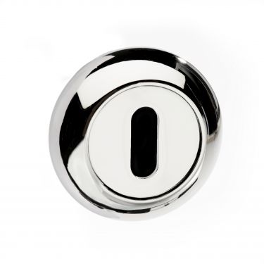 Click Here To Enlarge This Photo Of Atlantic - MCESCKPC Mediterranean Key Escutcheons on Round "C" Rose - Polished Chrome