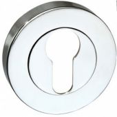 Atlantic - MESCECP Mediterranean Euro Escutcheons on Round Rose - Polished Chrome