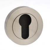 Atlantic - MESCESN Mediterranean Euro Escutcheons on Round Rose - Satin Nickel