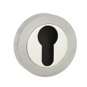 Atlantic - MESCESNNP Mediterranean Euro Escutcheons on Round Rose - Satin/Polished Nickel