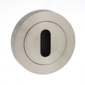 Atlantic - MESCKSN Mediterranean Key Escutcheons on Round Rose - Satin Nickel