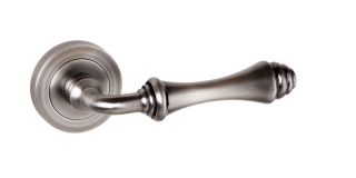 Atlantic - OE127MBN Old English 'Durham' Lever on Round Rose - Matt Gun Metal