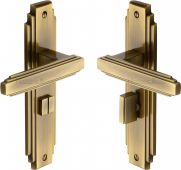 AST5930-AT Heritage Brass Door Handle For Bathroom Astoria Design Antique Brass Finish