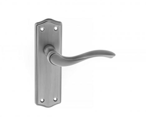 Click Here To Enlarge This Photo Of Atlantic - OE178LMBN Old English 'Warwick' Latch Levers on Backplate - Matt Gun Metal