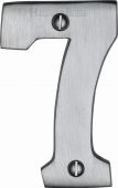 C1566 7-SC Heritage Brass Numeral 7 Face Fix 76mm (3") Satin Chrome Finish