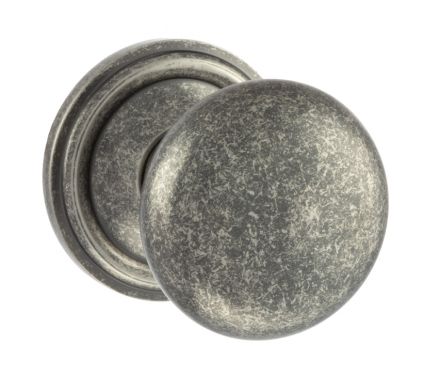 Click Here To Enlarge This Photo Of Atlantic - OE58MMKDS Old English 'Harrogate' Solid Brass Mushroom Mortice Knob on Concealed Fix Rose - Distressed Silver