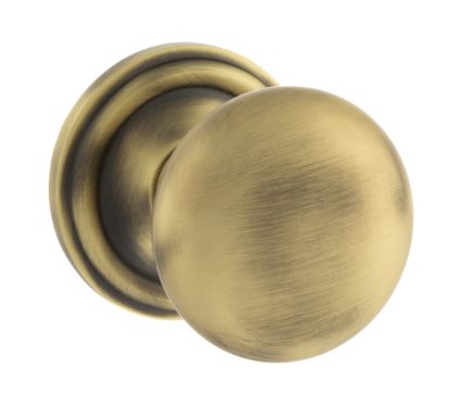 Click Here To Enlarge This Photo Of Atlantic - OE58MMKMAB Old English 'Harrogate' Solid Brass Mushroom Mortice Knob on Concealed Fix Rose - Matt Antique Brass