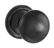 Atlantic - OE58MMKMB Old English 'Harrogate' Solid Brass Mushroom Mortice Knob on Concealed Fix Rose - Matt Black