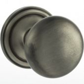 Atlantic - OE58MMKMBN Old English 'Harrogate' Solid Brass Mushroom Mortice Knob on Concealed Fix Rose - Matt Gun Metal