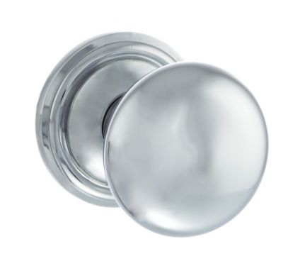 Click Here To Enlarge This Photo Of Atlantic - OE58MMKPC Old English 'Harrogate' Solid Brass Mushroom Mortice Knob on Concealed Fix Rose - Polished Chrome