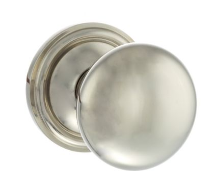 Click Here To Enlarge This Photo Of Atlantic - OE58MMKPN Old English 'Harrogate' Solid Brass Mushroom Mortice Knob on Concealed Fix Rose - Polished Nickel