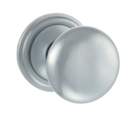 Click Here To Enlarge This Photo Of Atlantic - OE58MMKSC Old English 'Harrogate' Solid Brass Mushroom Mortice Knob on Concealed Fix Rose - Satin Chrome