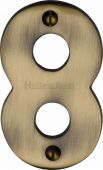 C1566 8-AT Heritage Brass Numeral 8 Face Fix 76mm (3") Antique Brass Finish