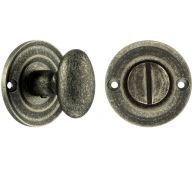 Atlantic - OEOWCDS Old English Solid Brass Oval WC Turn and Release - Distressed Silver