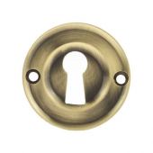 Atlantic - OERKEAB Old English Solid Brass Standard Key Escutcheons - Antique Brass