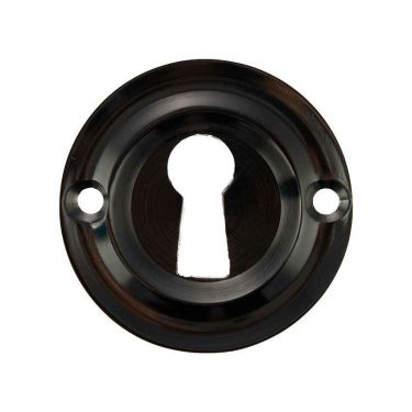 Click Here To Enlarge This Photo Of Atlantic - OERKEBN Old English Solid Brass Standard Key Escutcheons - Black Nickel