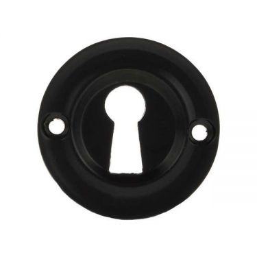 Click Here To Enlarge This Photo Of Atlantic - OERKEMB Old English Solid Brass Standard Key Escutcheons - Matt Black