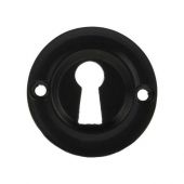 Atlantic - OERKEMB Old English Solid Brass Standard Key Escutcheons - Matt Black