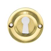 Atlantic - OERKEPB Old English Solid Brass Standard Key Escutcheons - Polished Brass