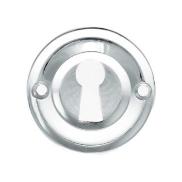 Click Here To Enlarge This Photo Of Atlantic - OERKEPC Old English Solid Brass Standard Key Escutcheons - Polished Chrome