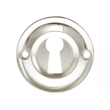 Click Here To Enlarge This Photo Of Atlantic - OERKEPN Old English Solid Brass Standard Key Escutcheons - Polished Nickel