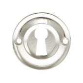 Atlantic - OERKEPN Old English Solid Brass Standard Key Escutcheons - Polished Nickel