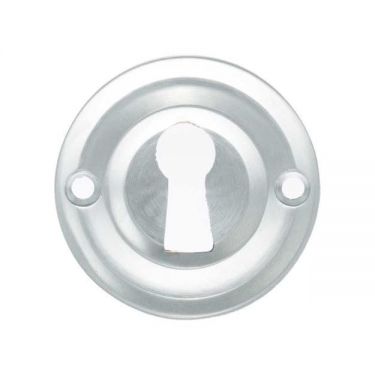 Click Here To Enlarge This Photo Of Atlantic - OERKESC Old English Solid Brass Standard Key Escutcheons - Satin Chrome